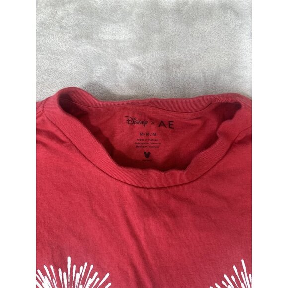 Disney x American Eagle Mickey Mouse T-shirt Red Size Medium - Picture 7 of 12